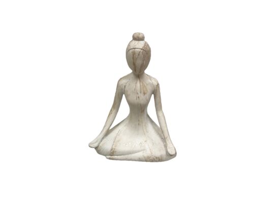 Figura ozdobna 18 cm joga szary