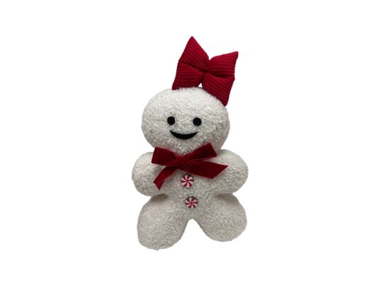 Tekstylny spowalniacz do drzwi ciastek 31 cm czerwono-biały