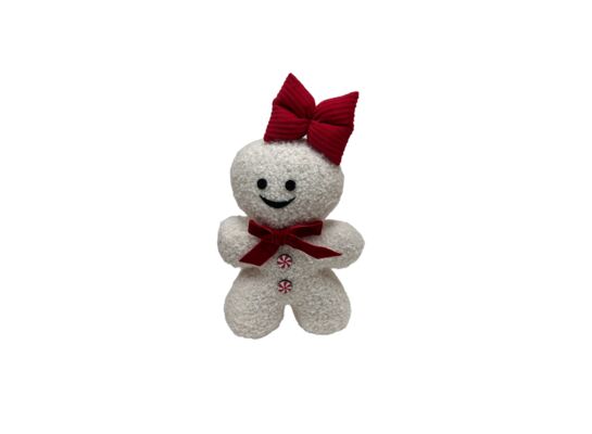 Tekstylny spowalniacz do drzwi ciastek 25 cm czerwono-biały