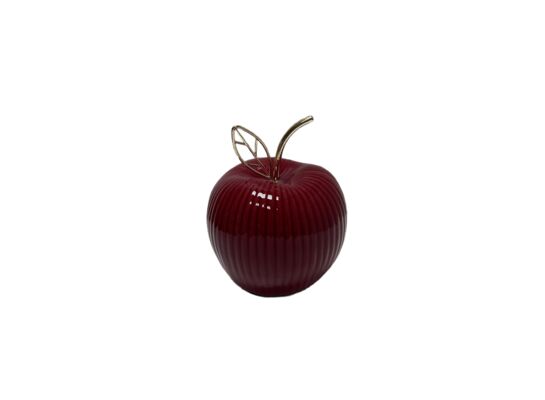 Ceramiczna dekoracja jabłko 11,5 cm czerwony