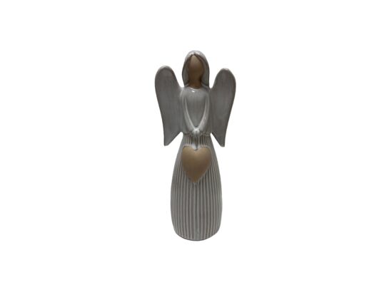 Figura ceramiczna anioł 27,2 cm biały
