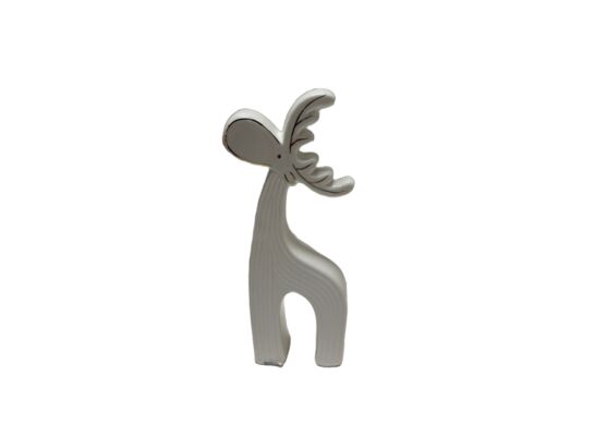 Figura ceramiczna renifer 21,9 cm biały