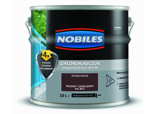 Farba chlorokauczukowa Chlorokauczuk RAL 8017 10 l Nobiles