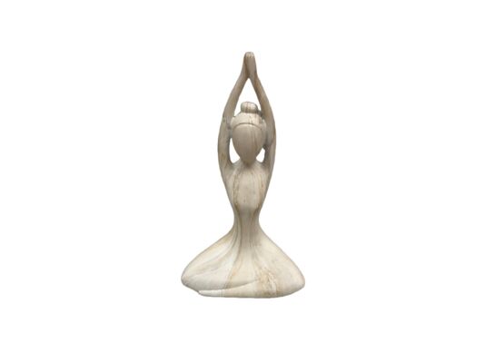 Figura ozdobna 22 cm joga szary