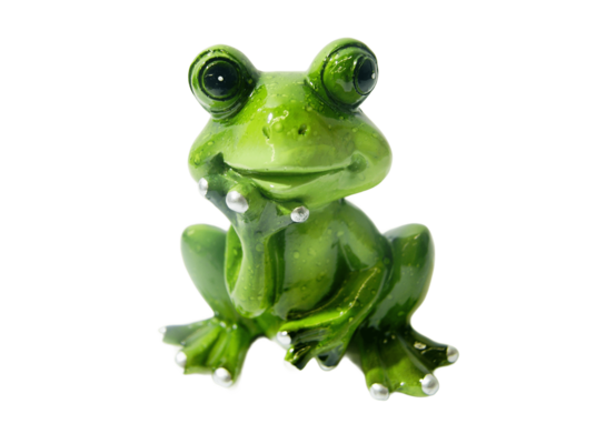 Figura z poliresinu żaba 9,5 cm zielony