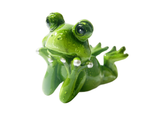 Figura z poliresinu żaba 7,5 cm zielony