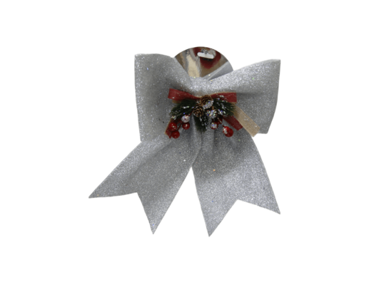 Kokarda dekorowana 30 cm srebrny