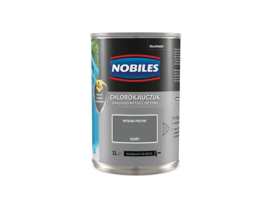 Farba chlorokauczukowa Chlorokauczuk Szary 1 l Nobiles
