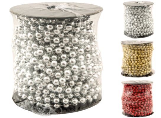 Girlanda koralikowa plastikowa 10 mm 7 m mix kolorów