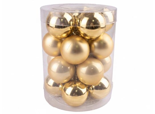 Bombki plastikowa 20 szt. 6 cm złoty