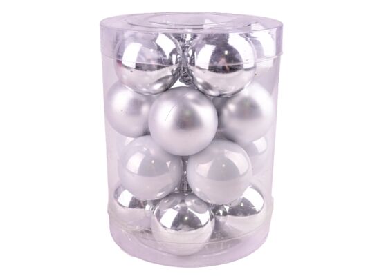 Bombki plastikowa 20 szt. 6 cm srebrny