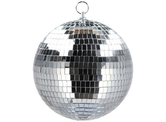 Bombka z efektem DISCO 20 cm srebrny do powieszenia