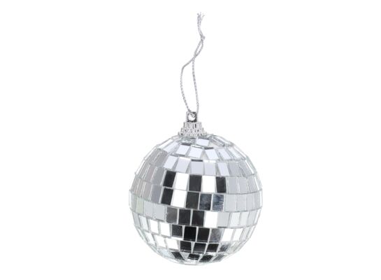 Bombka z efektem DISCO 6 cm srebrny