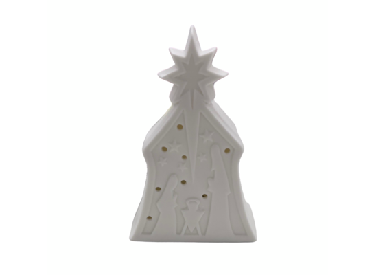 Figurka ceramiczna szopka 11,5 x 8 cm biały 11,5 cm biały