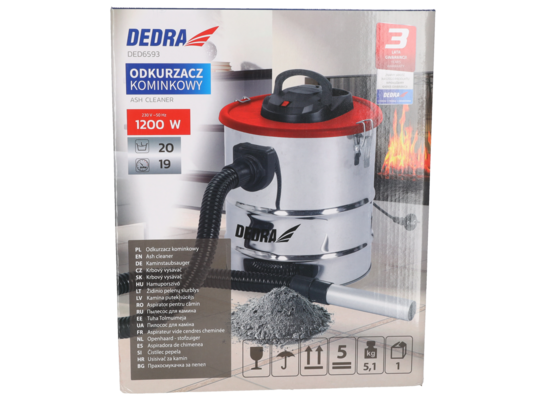 Odkurzacz kominkowy 1200 W 20 l