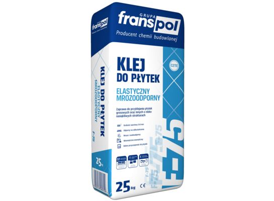Klej do płytek F-75 elastyczny C2TE 25 kg Franspol
