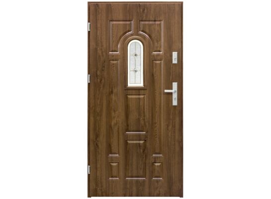 Drzwi zewnętrzne Malachit orzech 90 cm prawe Splendoor