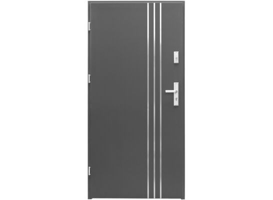 Drzwi zewnętrzne Fluoryt Lux antracyt 90 cm prawe Splendoor