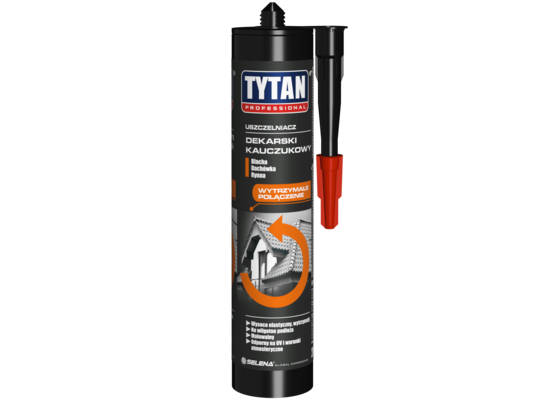 Uszczelniacz dekarski kauczukowy 280 ml bezbarwny TYTAN PROFESSIONAL