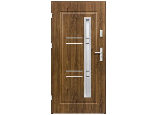 Drzwi zewnętrzne Opal orzech 90 cm lewe Splendoor