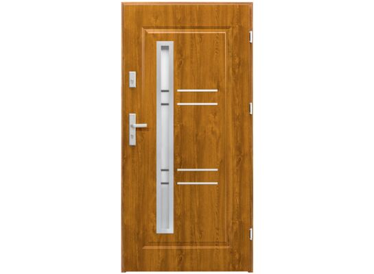 Drzwi zewnętrzne Opal złoty dąb 80 cm prawe Splendoor