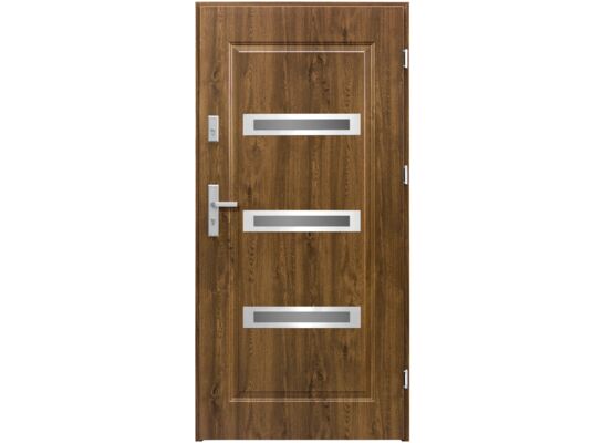 Drzwi zewnętrzne Agat orzech 90 cm prawe Splendoor
