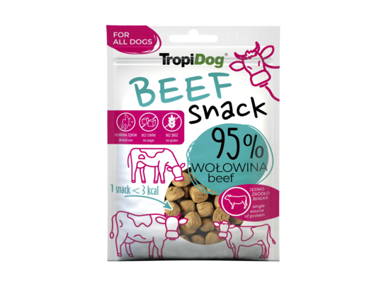 Przysmak dla psa Tropidog snack wołowina 100 g