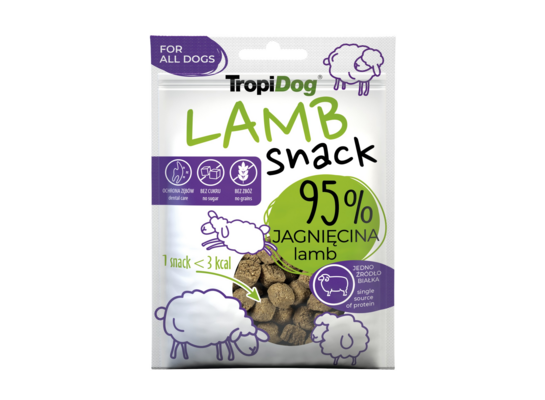 Przysmak dla psa Tropidog snack jagnięcina 100 g