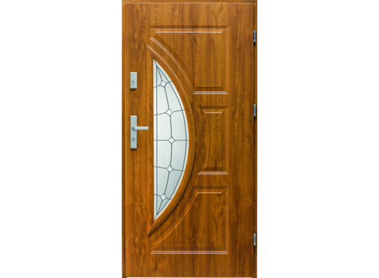 Drzwi zewnętrzne Szmaragd złoty dąb 90 cm prawe Splendoor