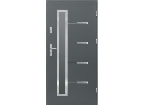 Drzwi zewnętrzne Cyrkon antracyt 90 cm prawe Splendoor