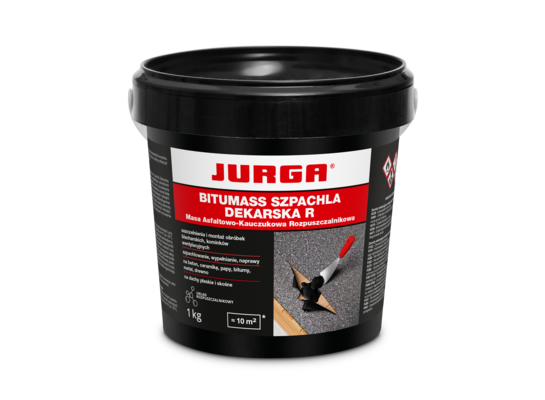 Masa asfaltowa BITUMASS szpachla dekarska R 1 kg JURGA