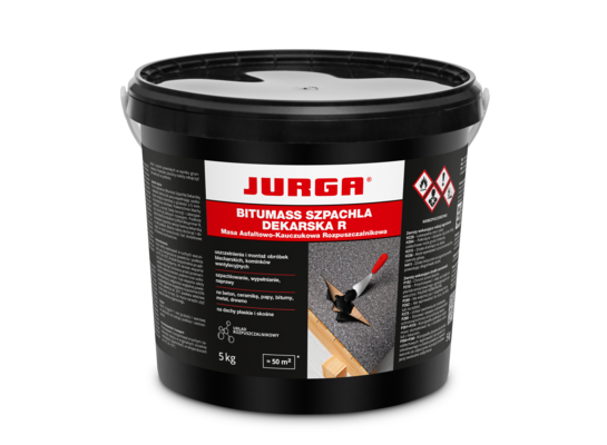 Masa asfaltowa BITUMASS szpachla dekarska R 5 kg JURGA