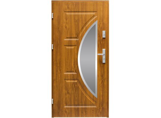 Drzwi zewnętrzne Nefryt złoty dąb 90 cm lewe Splendoor