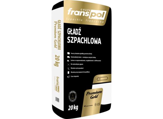 Gładź szpachlowa Premium Gold 20 kg Franspol