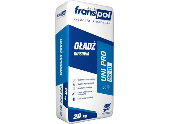 Gładź gipsowa UNI PRO GS-10 20 kg Franspol
