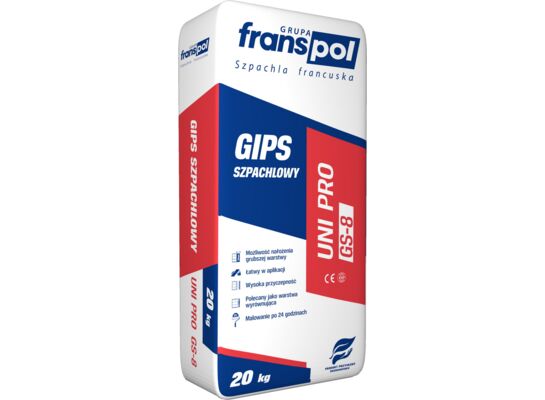 Gips szpachlowy UNI PRO GS-8 20 kg Franspol