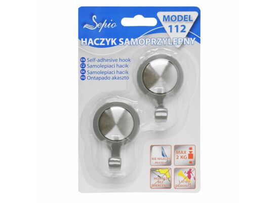 Haczyk pojedynczy Dot szary