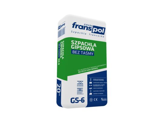 Szpachla gipsowa bez taśmy GS-6 20 kg Franspol