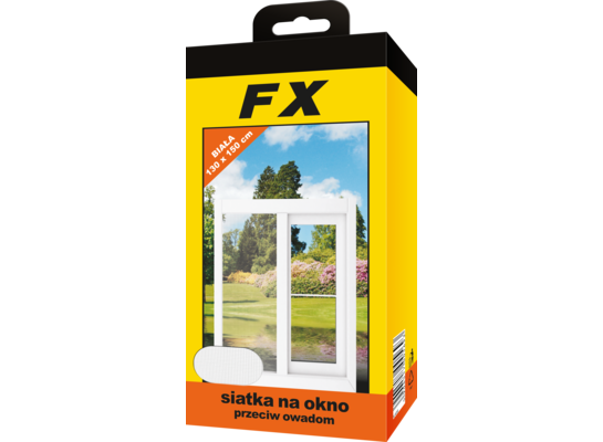 Siatka na okno 130 x 150 cm biała FX