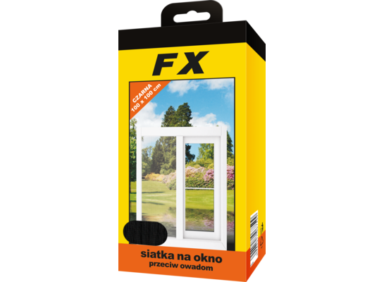 Siatka na okno 100 x 100 cm czarna FX