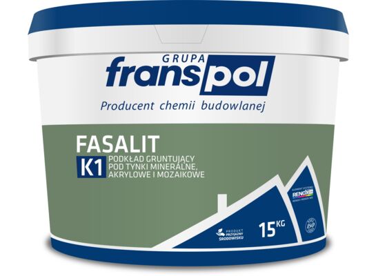 Fasalit K1 grunt pod tynk mineralny, akrylowy i mozaikowy 15 kg Franspol