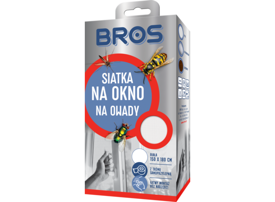 Siatka na okno 150 x 180 cm biała BROS