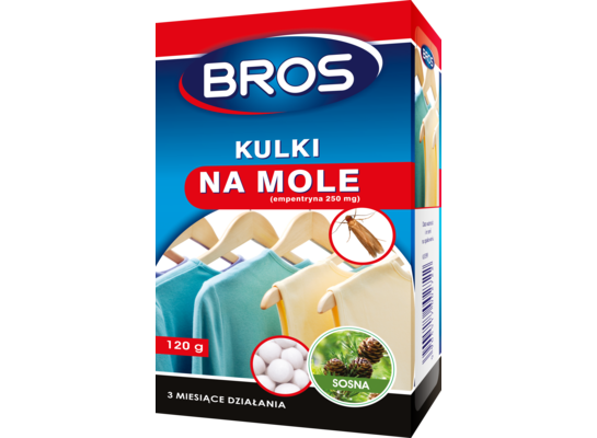 Kulki sosnowe na mole 120 g BROS