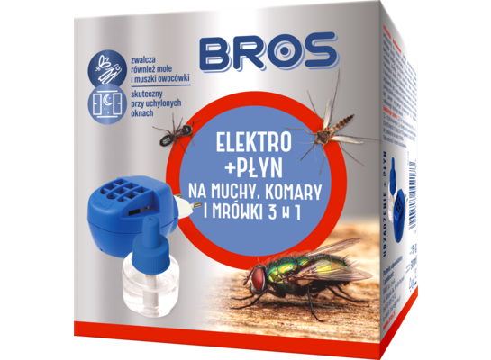 Elektro + płyn na muchy, komary i mrówki BROS