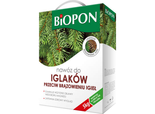 Nawóz do iglaków przeciw brązowieniu igieł 5 kg Bopon