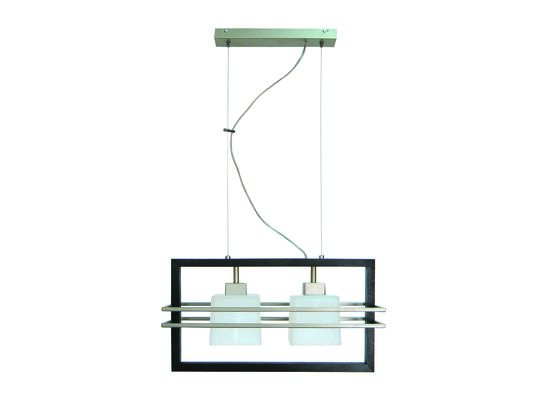 Lampa wisząca 2 - płomienna 2-RAMA Chrom Wenge 3,95 kg 50 x 90 cm 2 x E27 PROGRES