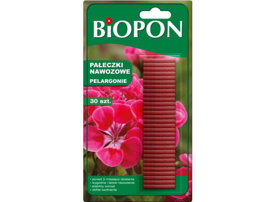Pałeczki nawozowe do pelargonii 30 sztuk Bopon