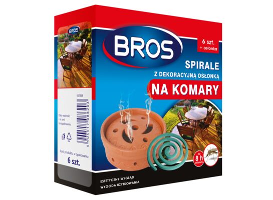 Spirala na komary z dekoracyjną osłonką 6 sztuk BROS