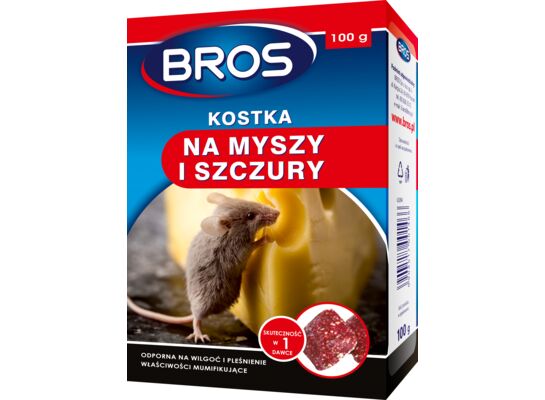 Kostka na myszy i szczury 100 g BROS
