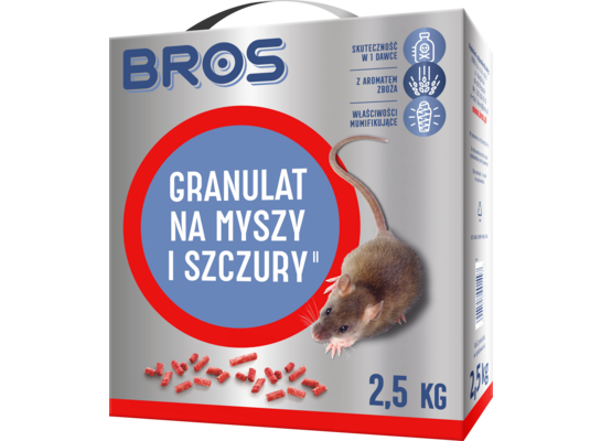 Granulat na myszy i szczury 2,5 kg BROS